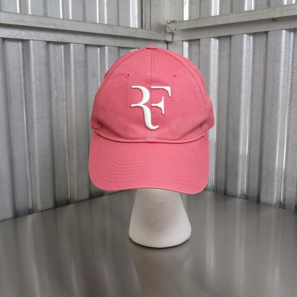 Uniqlo Roger Federer RF Logo Tennis Cap Pink Adjustable Cotton Hat